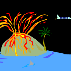 Cartoon Volcano