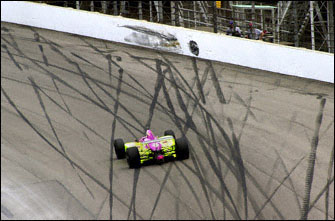Photo of Indy skid marks on track