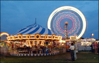 Night photo of carnival