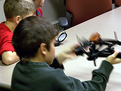Looking at a Sextant.