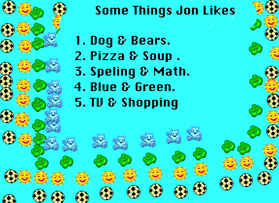 Things Jon Likes